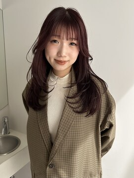 キオク(KIOX) ブリーチなし赤　レイヤーカット