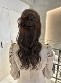 ヘアセット/ヘアアレンジ/カチモリ/タイト/ハーフアップ/結婚式