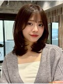黒髪 クラゲヘアー オリーブグレー 小顔 ココアベージュ