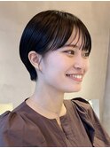 20代30代前髪なしショートハンサムショート丸みショートレイヤー