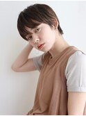ボブ/マッシュショート/艶髪/ブルーブラック/内巻き