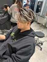 メンズサロン キング 枚方店(Men’s salon K!ng)&nbsp;韓国マッシュセンターパートツーブロックメンズハイライトウルフ