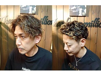 バーバーショップ サンフラット(BARBER SHOP Sun FLat)の写真/スパイラル・ツイストパーマ・ハイライトカラーなど拘った施術◎《Sun Flat》でワンランク上の仕上がりに！