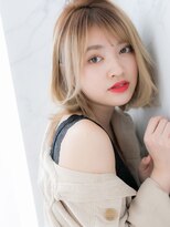 ローレン(LOREN)&nbsp;透け感ハイトーン/ベージュ/ミディアム/ボブ/10代20代オススメ