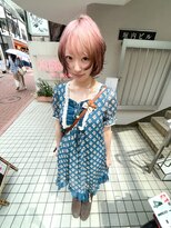ノラ シブヤ(NORA)&nbsp;★ボブレイヤーピンクルーツカラーデザインカラー森ガール