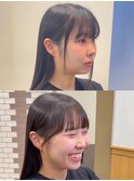 縮毛矯正×顔周りカット