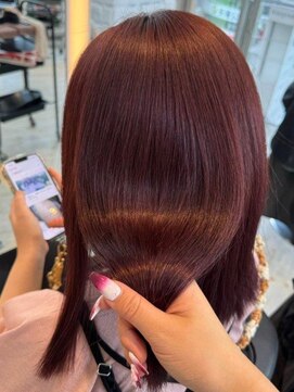 インク サカエ(inq sakae) ブリーチカラーダークレッド