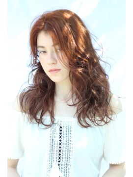 アンジュ ラヴィ(Ange Lavie) カーリーヘア（耳かけ毛先パーマイメチェンフォギーベージュ