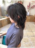 《花屋併設》ウルフパーマ@20代30代40代@トリートメント