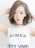 ミルクティーアッシュグレージュ小顔フレンチボブショートボブ