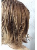 外ハネボブ/アッシュブラウン/ネオウルフ/デザインカラー