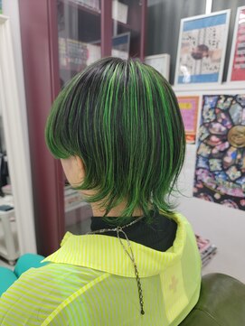 クリーン ヘアデザイン(CLLN hair Design) ブラック×イエローグリーン