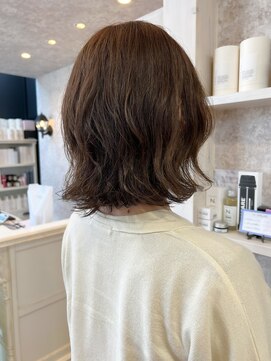 キャアリー(Caary) 福山市美容室Caary人気 柔らかマロンブラウン透明感カラー