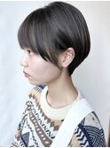 【morio原宿】丸みショートボブサイドバング耳かけショート