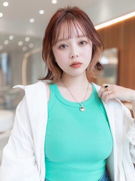 ケアリー 浦和美園(Carelly) 大人かわいい前髪セシルカットココアブラウンフリンジウェーブ