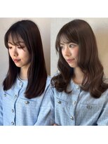 ハピネス 梅田茶屋町店(HAPPINESS)&nbsp;韓国カラー　ブリーに無しダブルカラー　ベージュ