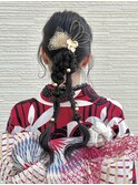 編みおろしポニーテール ヘアセット