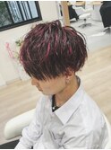 パープルカラー・ブリーチデザイン・ニュアンスデザイン