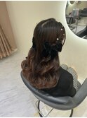 ねじりハーフツイン/北新地ヘアセット