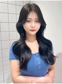 韓国風レイヤーカット顔まわりくびれオルチャン堀江