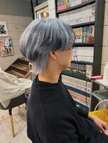 ハイセンス(HISENSE) メンズダブルカラーセンターパートニュアンスパーマ【GIA】