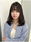 ナチュラルブラウン　透明感　顔周りカット　レイヤーカット