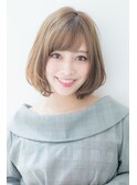 山村/大人可愛いゆるふわボブ/ボブパーマ/前下がりボブ銀座