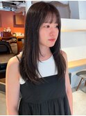 【松本咲花】韓国ロングレイヤーカットグレージュカラー秋カラー
