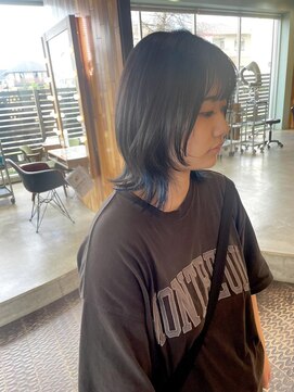 ヘアラウンジ アングゥ(hair lounge ungu) インナーブルーカラー