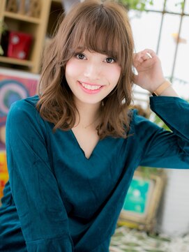 カバーヘア ブリス 上尾西口店(COVER HAIR bliss) ココアブラウン小顔ひし形レイヤーカットロブh4上尾20代30代40代