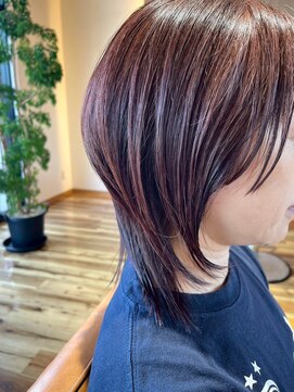 ラプチャー 蟹江店(rapture) 【前下がりボブ】小顔カット × 艶ブラウン