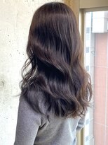 ワンズ リー 上大岡店(One's ly)&nbsp;ココアベージュラベンダー_小顔ヘア黒髪レイヤーデザインカラー