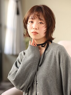 シェール(cher) くびれボブ/顔まわりレイヤー/ショート/ブラウン