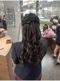 ふわふわハーフアップ
