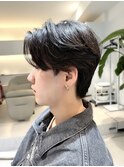 韓国ヘアリーフカット×毛流れパーマ