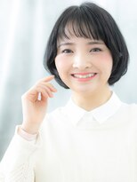 ドクターズ サロン ラブ(Dr's Salon LAB)&nbsp;黒髪ぱっつん前髪大人かわいいショートボブu古河20代30代40代