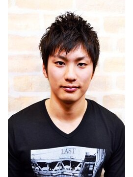 ヒロギンザ 浜松町店(HIRO GINZA) ツーブロックビジネスショートレイヤーかき上げコンマヘア