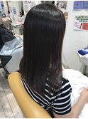 【髪質改善】シャンドラ縮毛矯正1回目、ハンドブロー