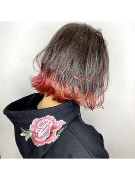 ソース ヘア アトリエ(Source hair atelier) 【SOURCE】ベリーピンク裾カラー