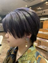 グランツ ヘアーデザイン(GLANZ HAIR DESIGN)&nbsp;シルバーブルーカラー×ハンサムショート