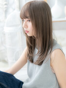 カバーヘア 上尾西口店(COVER HAIR) 大人可愛いエアーストレートレイヤーロングT2上尾20代30代40代!