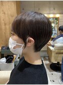 メンズっぽく見えないミニ襟ショート★