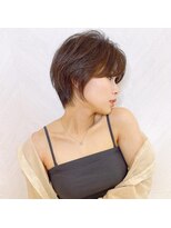 ロンド ストラーダ 心斎橋(Lond strada)&nbsp;ショート×ハイライト白髪ぼかし×シルキーベージュ[心斎橋]