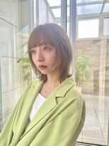 ヘアーアンドメイク エクリ 不動前店(Hair&Make equri)&nbsp;【不動前美容室】ハイトーンベージュ・ロングボブ
