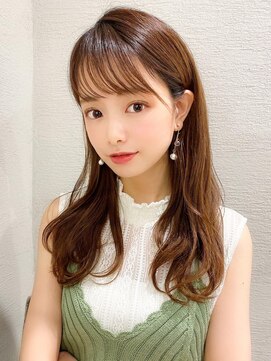 ラルユー 金山(LallYou) 黒髪/グレーベージュ/レイヤーロング/前髪パーマ