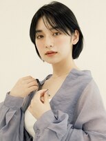 オンク 新宿(onk)&nbsp;黒髪/グレーベージュ/レイヤーロング/前髪パーマ[新宿駅]