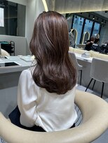 ロンドメリア 天神大名店(Lond Melia)&nbsp;★斜めバングミディアムヘアグレージュカラーシルキーベージュ★