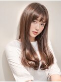 小顔カット/ショコラアッシュ/ワンカール/髪質改善ストレート