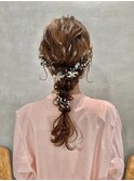 【ローポニーテール】編みおろし/結婚式/二次会/同窓会/銀座