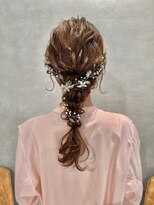 【ローポニーテール】編みおろし/結婚式/二次会/同窓会/銀座